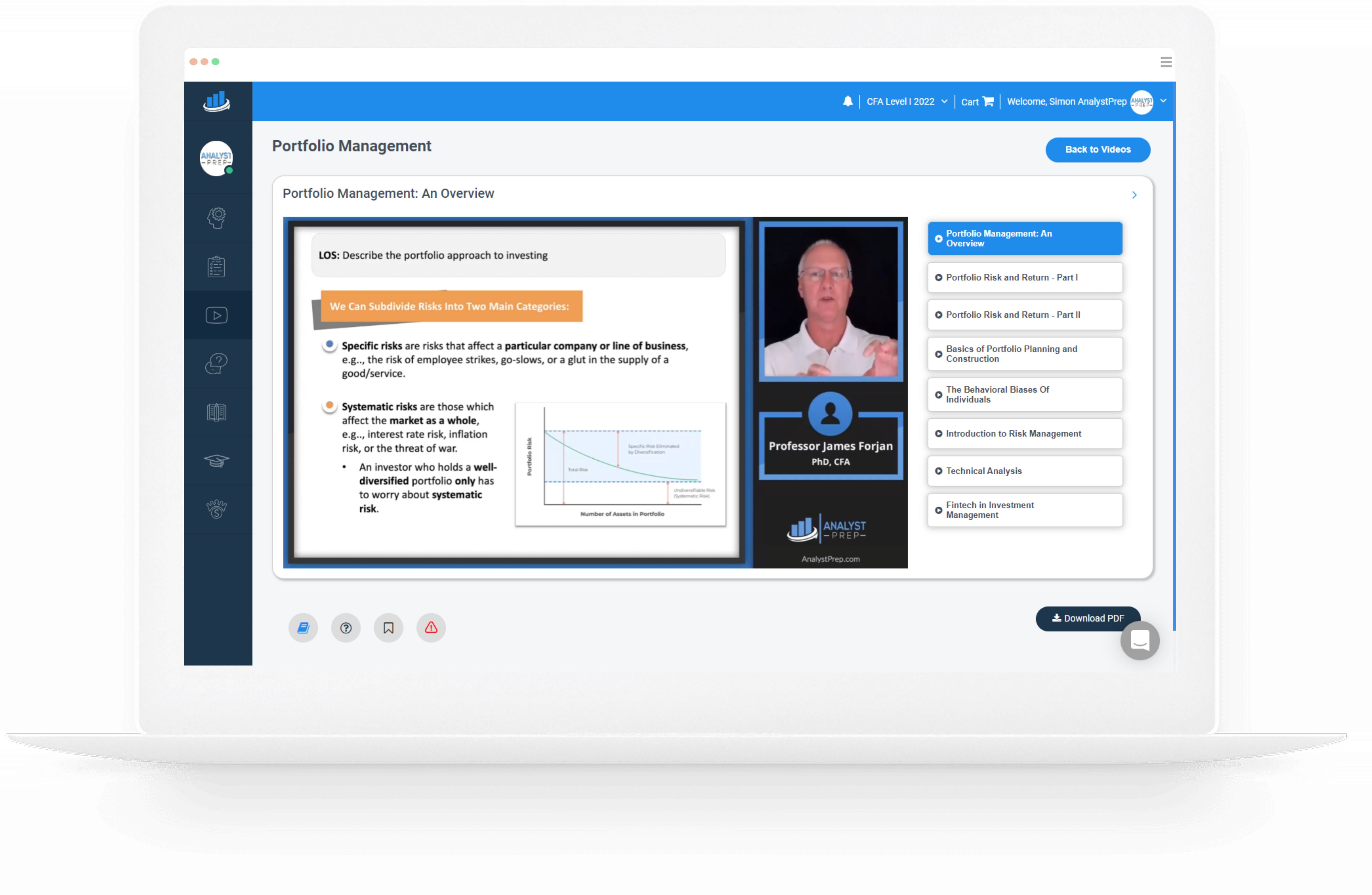 CFA Level I Video Lessons By Prof. James Forjan, PhD, CFA